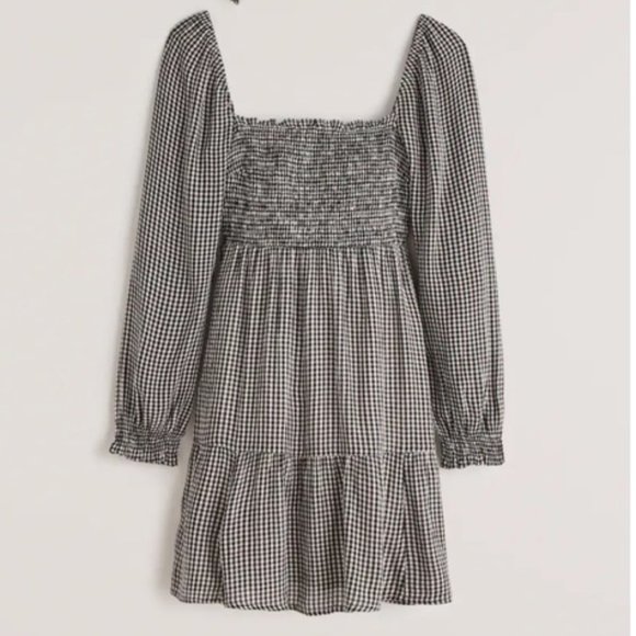 Abercrombie Long Sleeve Smocked Mini Dress - Picture 4 of 5